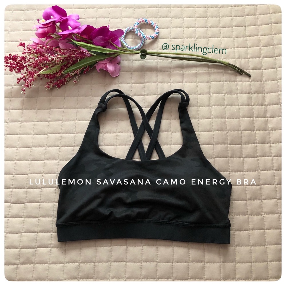 Lululemon Savasana Camo Energy Bra w Cups / Pads